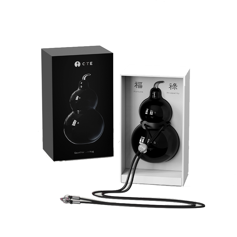 OTE Raincolor-W4 300ml 经典复古葫芦保温杯  曜石黑（单位：个）