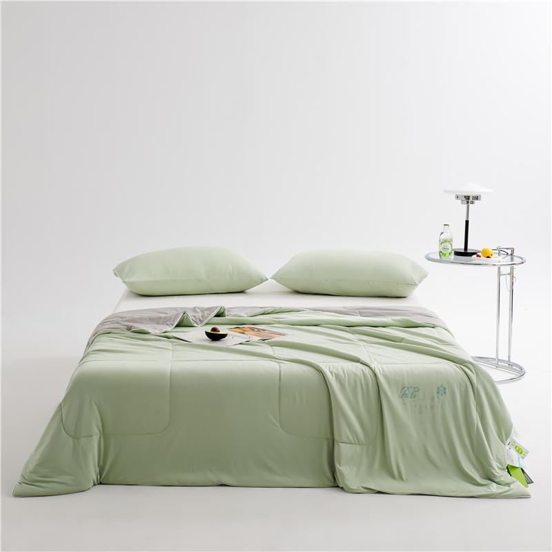 樵纪 柳叶 单人被 乳冰冰凉感夏被 150x200cm 绿色（单位：床）