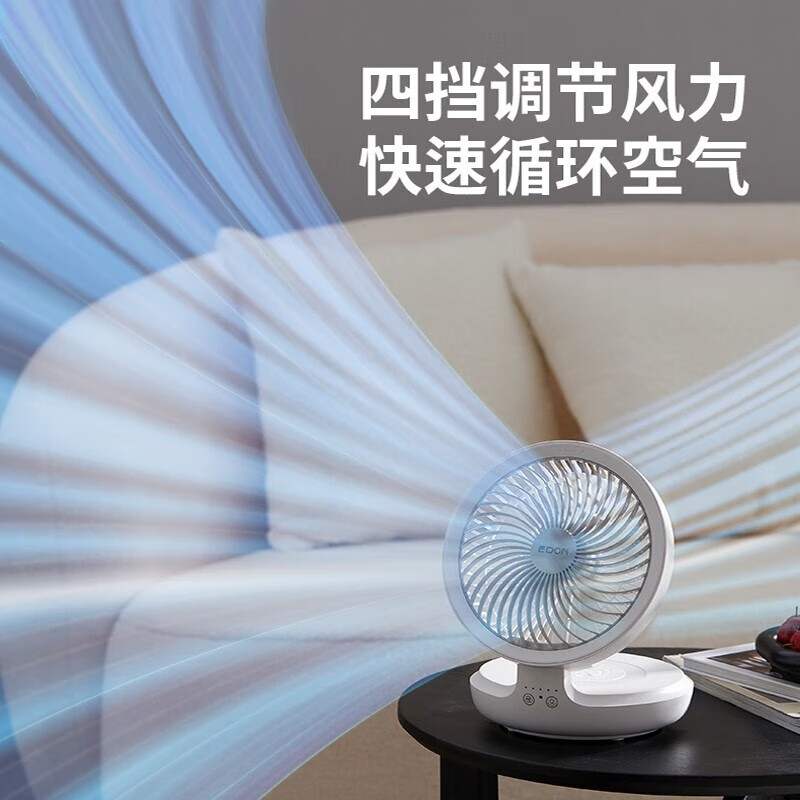 爱登（edon） E808 充电款 风扇 白色（单位：台）
