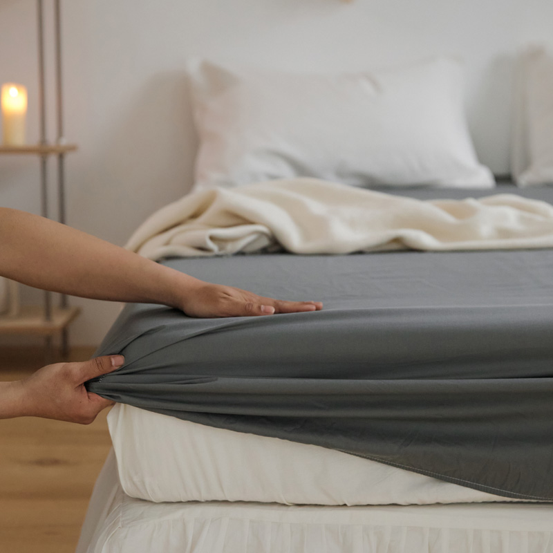 樵纪 13870 180x200x30cm 40支全棉水洗棉床笠 花青灰色（单位：床）