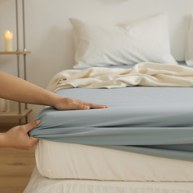 樵纪 13870 180x200x30cm 40支全棉水洗棉床笠 青水蓝色（单位：床）