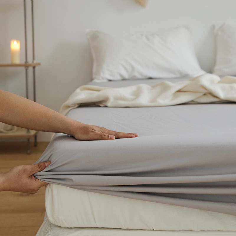 樵纪 13870 150x200x30cm 40支全棉水洗棉床笠 银灰色（单位：床）