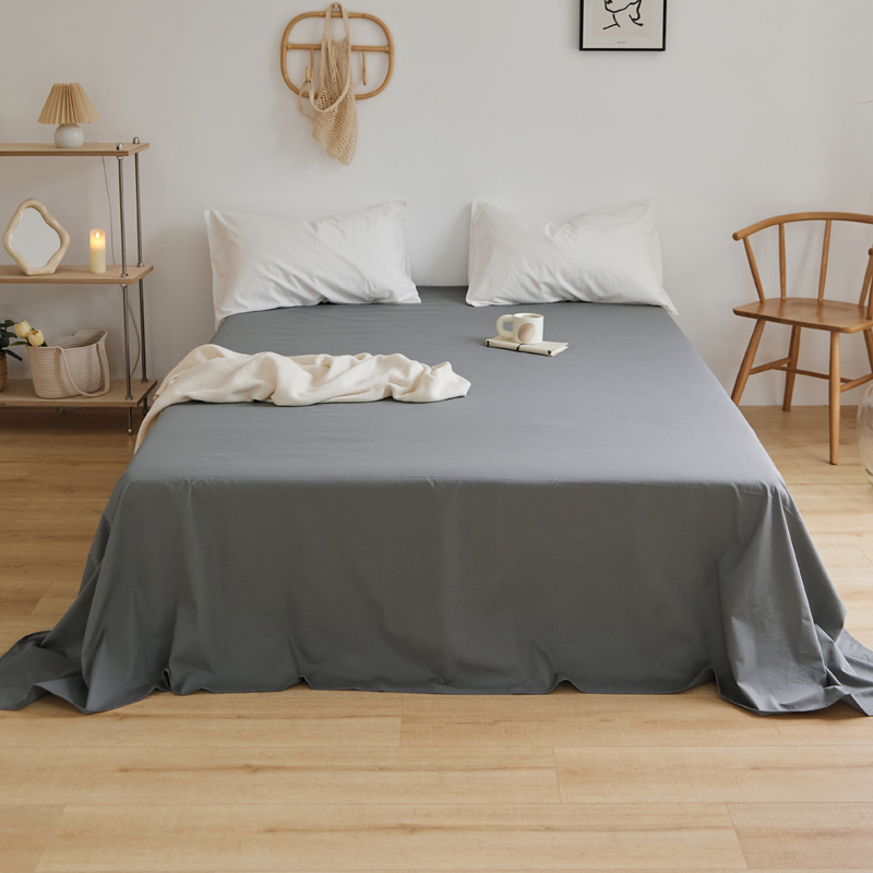 樵纪 13870 230x245cm 40支全棉水洗棉床单 花青灰色（单位：床）