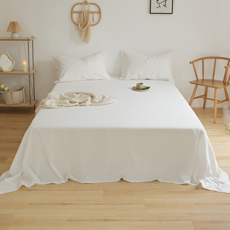 樵纪 13870 230x245cm 40支全棉水洗棉床单 白色（单位：床）