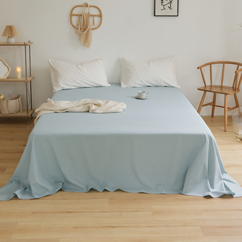 樵纪 13870 230x245cm 40支全棉水洗棉床单 蓝色（单位：床）