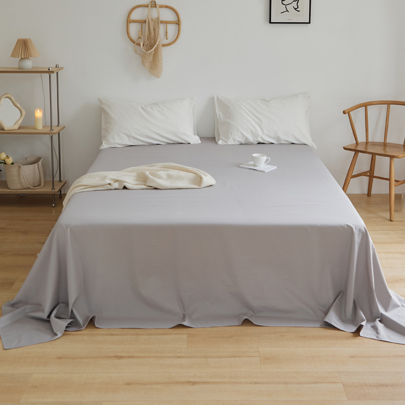 樵纪 13870 230x245cm 40支全棉水洗棉床单 灰色（单位：床）