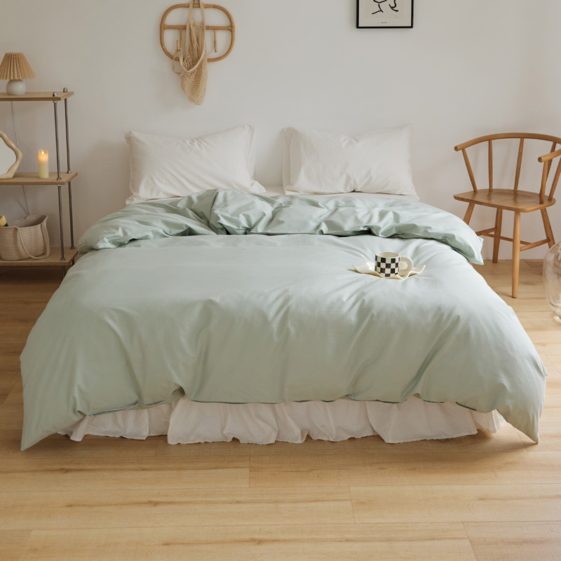 樵纪 13870 200x230cm 40支全棉水洗棉被套 青色（单位：床）