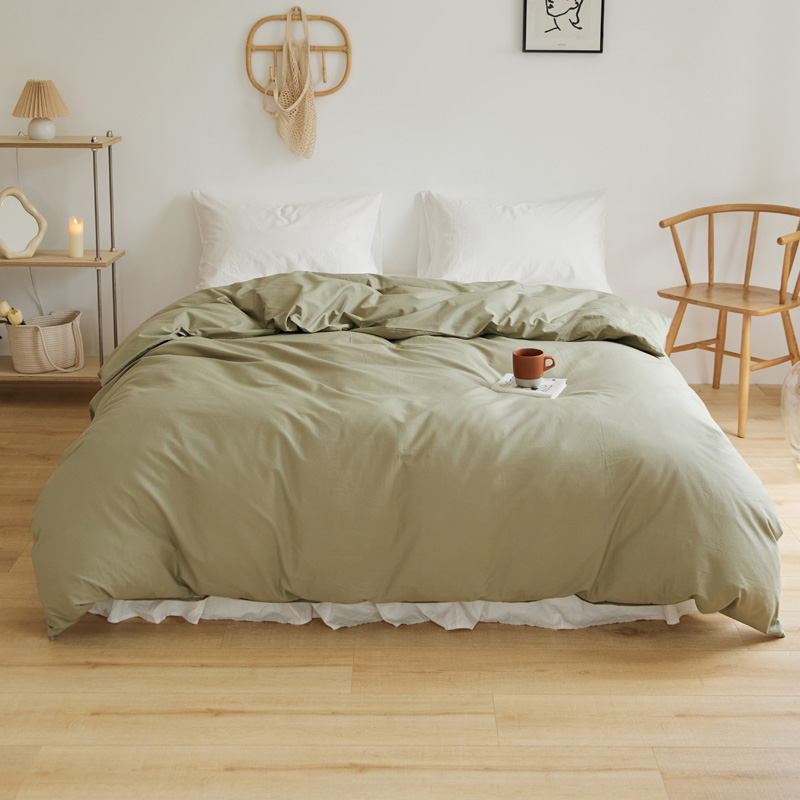 樵纪 13870 200x230cm 40支全棉水洗棉被套 绿色（单位：床）