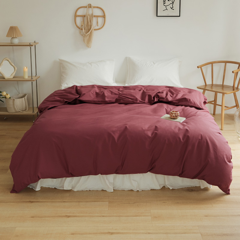 樵纪 13870 200x230cm 40支全棉水洗棉被套 红色（单位：床）