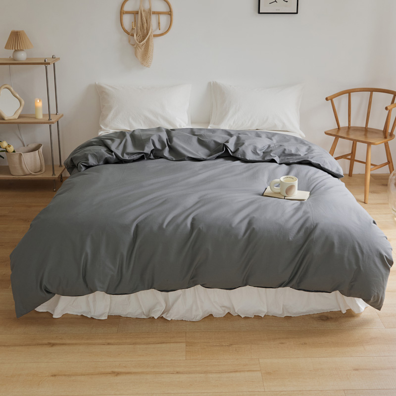 樵纪 13870 200x230cm 40支全棉水洗棉被套 灰色（单位：床）