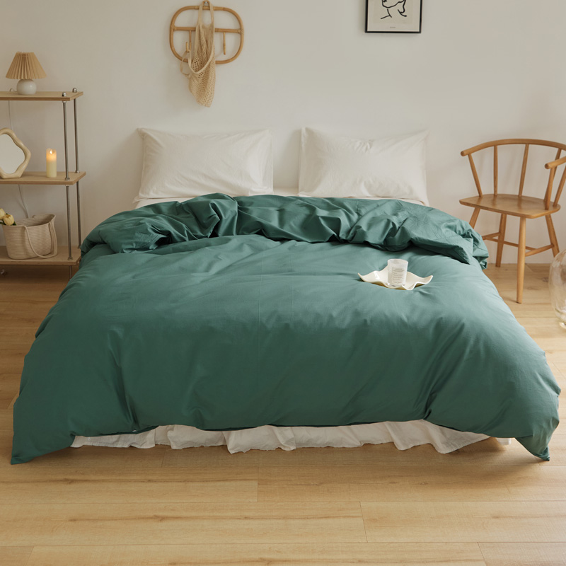 樵纪 13870 200x230cm 40支全棉水洗棉被套 绿色（单位：床）