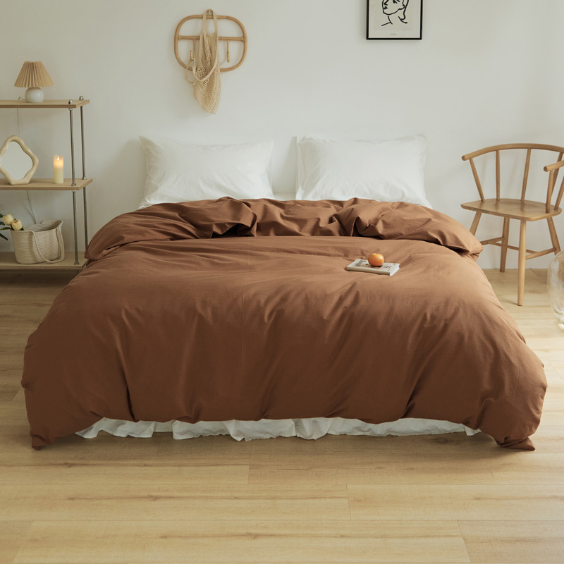 樵纪 13870 200x230cm 40支全棉水洗棉被套 摩卡色（单位：床）