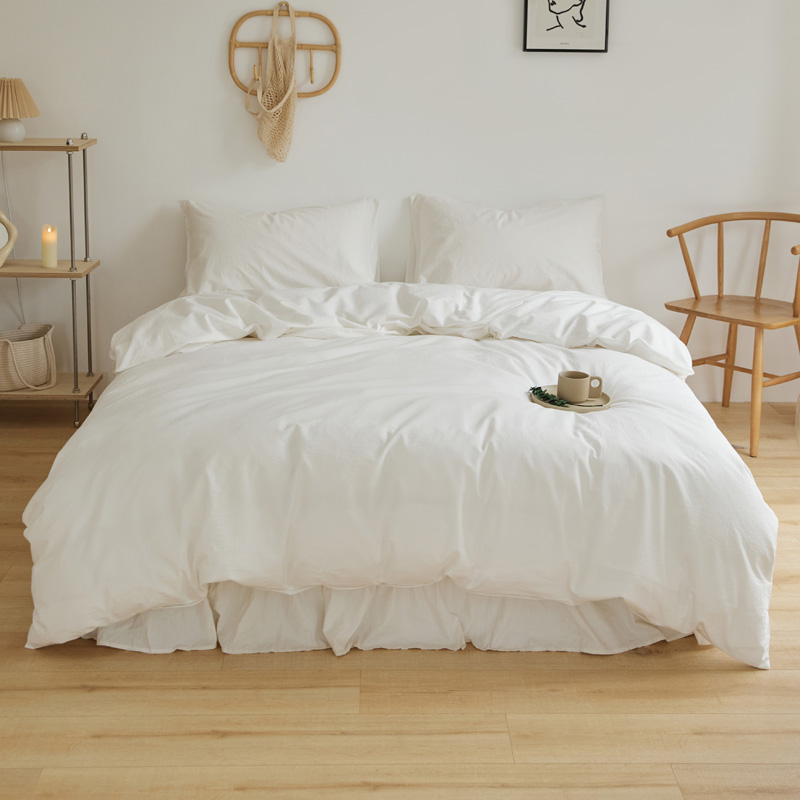 樵纪 13870 200x230cm 40支全棉水洗棉被套 白色（单位：床）