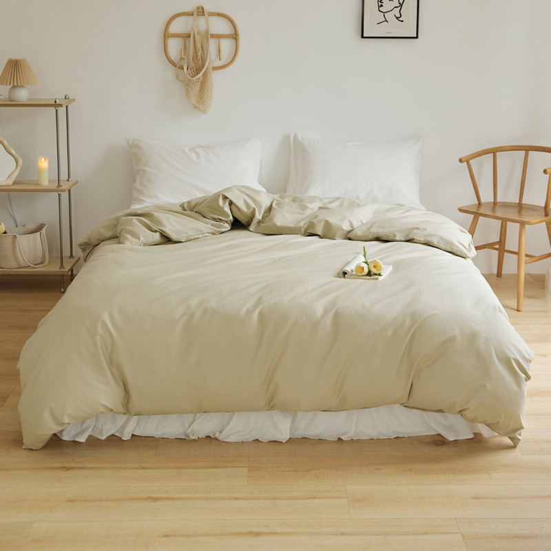 樵纪 13870 200x230cm 40支全棉水洗棉被套 玉色（单位：床）