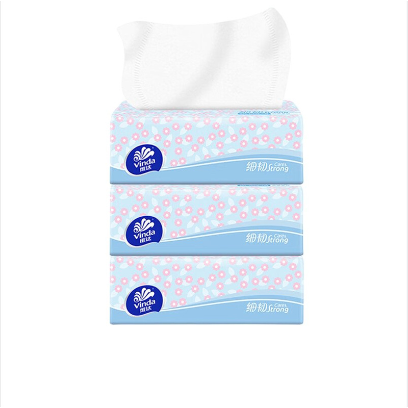 维达 V2616-A 3包装 细韧3层100抽软抽 水蓝色（单位：组）