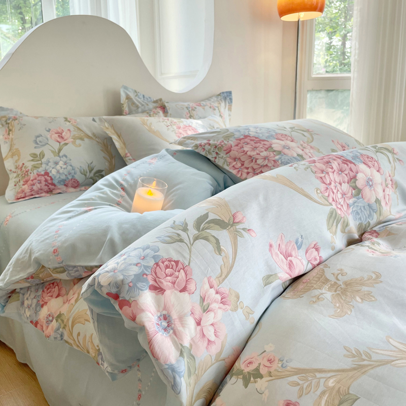 樵纪 罗浮花梦 200x230cm 40支全棉印花四件套 1.5/1.8米床通用款 混色（单位：套）