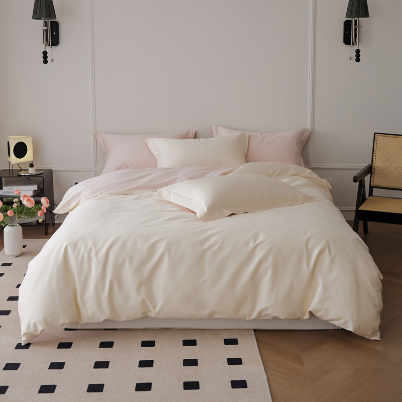 樵纪 白桃芝芝 200x230cm 100支长绒棉四件套 1.8米床笠款 白色（单位：套）