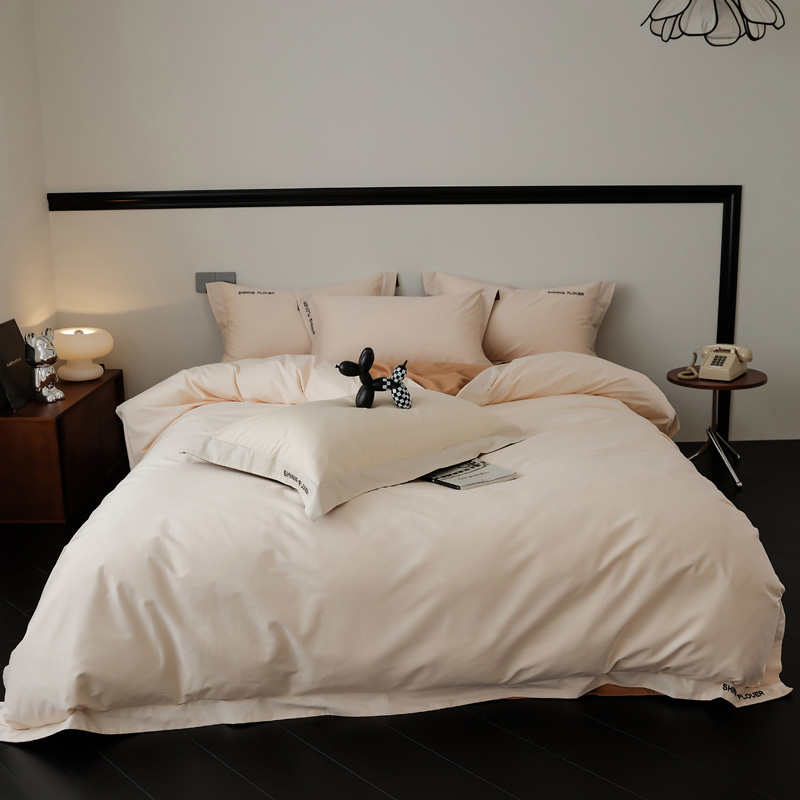 樵纪 见山 年华 200x230cm 40支全棉简绣四件套 1.5/1.8米床单款 粉色（单位：套）