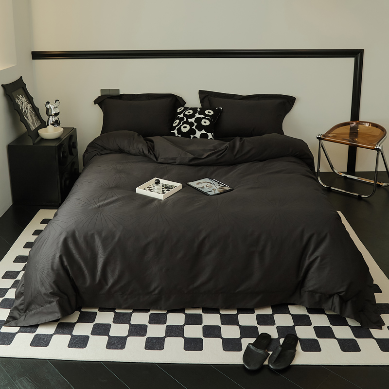 樵纪 漫时光 220x240cm 60支长绒棉四件套 1.8/2.2米床单款 神秘灰色（单位：套）