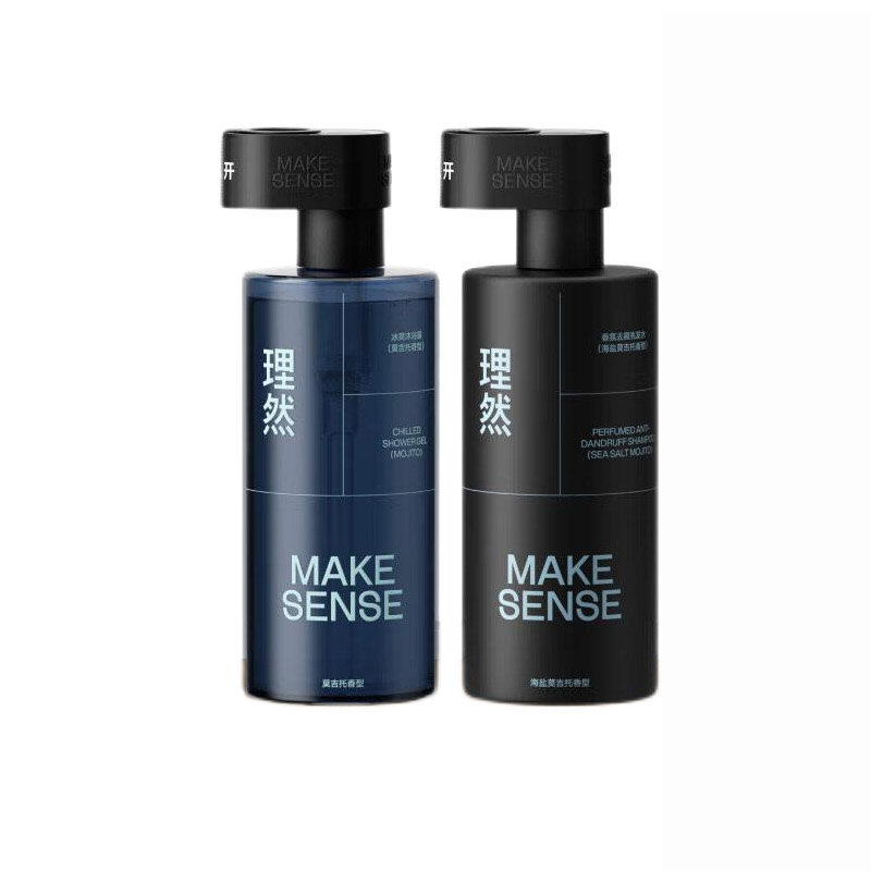 理然 男士洗护套装 莫吉托香型洗发水400ml+沐浴露400ml 去屑+保湿净肤 混色（单位：套）
