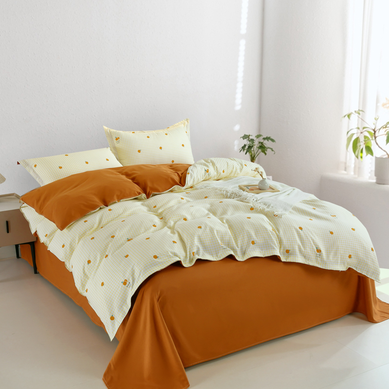 紫韵 &ldquo;橙心橙意&rdquo;四件套 ZY-TJ1775 被套：200*230CM 拿铁色（单位：套）