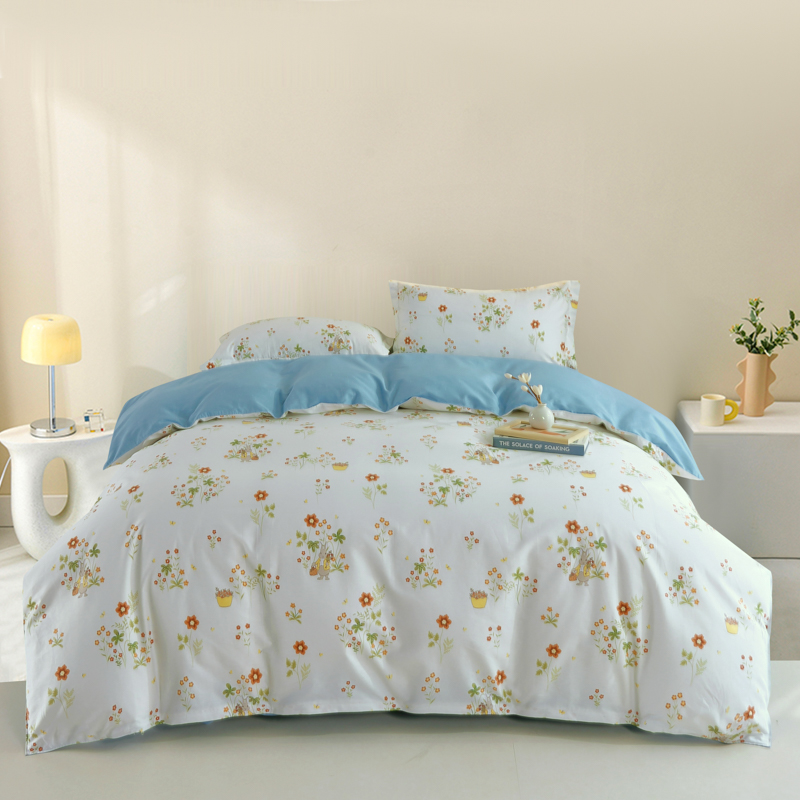 紫韵 &ldquo;花屿&rdquo;全棉四件套 ZY-TJ1785 被套：200*230CM 水蓝色（单位：套）