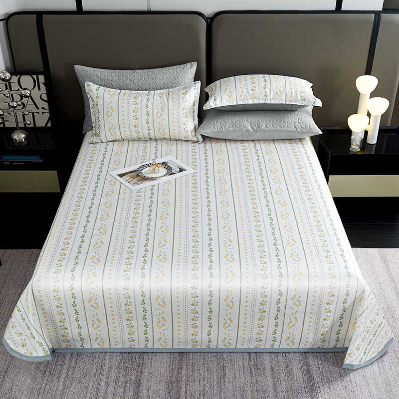 紫韵 晨露水洗冰丝席三件套 ZY-BT1790 230*250Cm 水蓝色（单位：套）