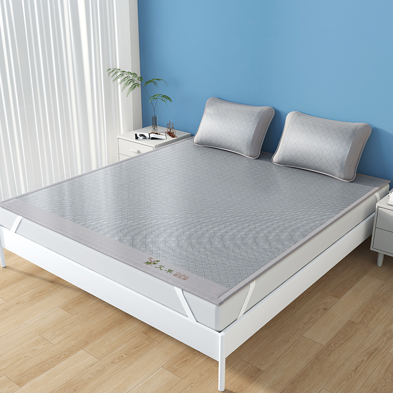 紫韵 艾草驱蚊冰丝席三件套 ZY-BT1793 150&times;200CM 浅灰色（单位：套）