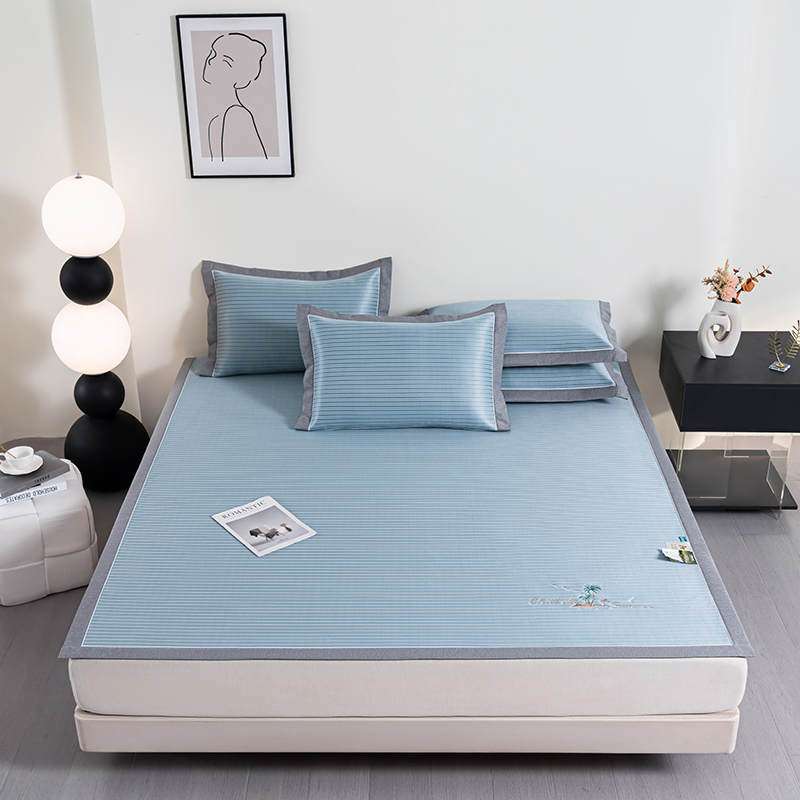 紫韵 海岛风情冰席 三件套 ZY-BT1803 180&times;200CM 水蓝色（单位：套）