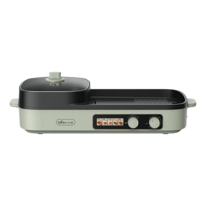 小熊（Bear） 电烧烤炉3.5L烤涮一体两用锅 DKL-E20V1 2000W 绿色（单位：台）