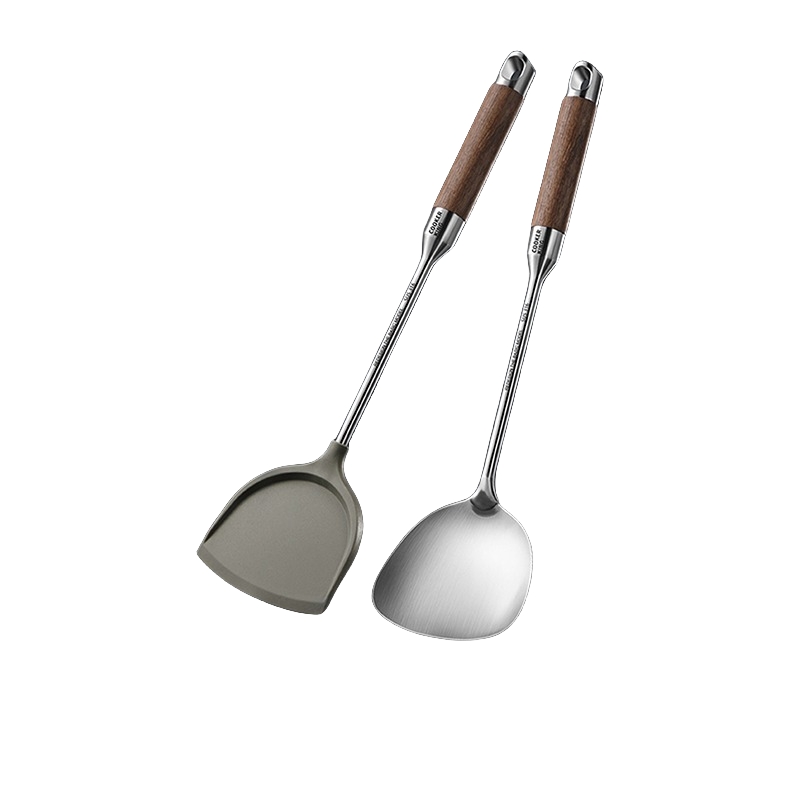 炊大皇 花梨木手柄 2件套 锅铲 不锈钢（单位：套）