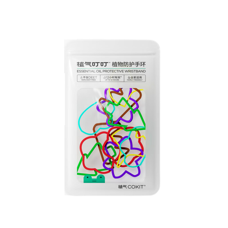 植气叮叮 花园款 12枚/袋*3 植物防护手环 白色（单位：组）