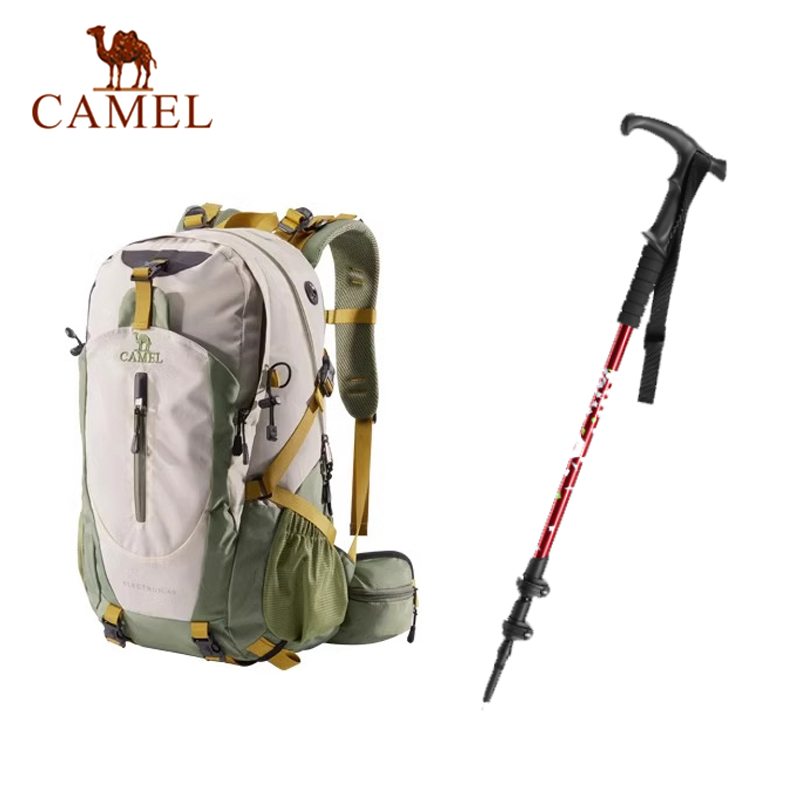 骆驼（CAMEL） 1F01018+174BH04639 双肩背包*1+登山杖*1 登山套装 混色（单位：套）