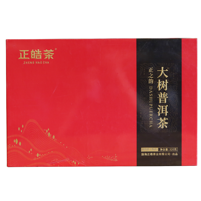 正皓茶 正之韵 大树普洱熟茶 320g 大叶种晒青毛茶 红色（单位：盒）