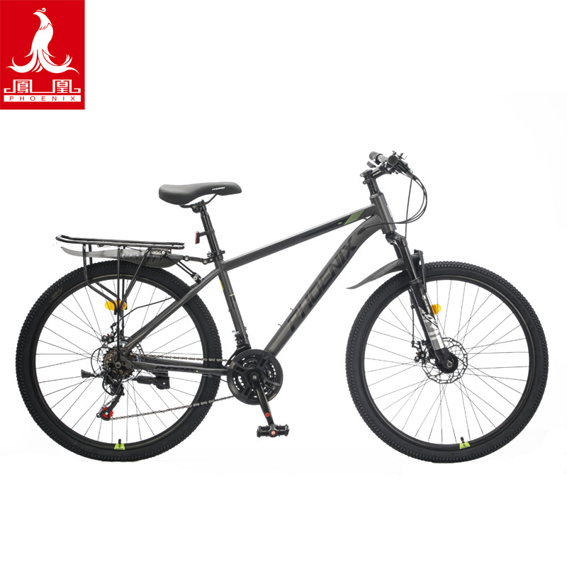 凤凰 霸道PLUS 21速26寸 山地自行车霸道 26寸 灰绿（单位：台）