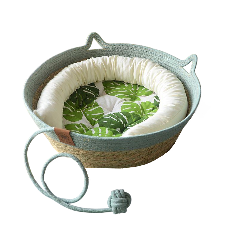 灵宠物语 猫窝狗窝 42cm*15cm 四季通用藤编可拆洗 混色（单位：个）
