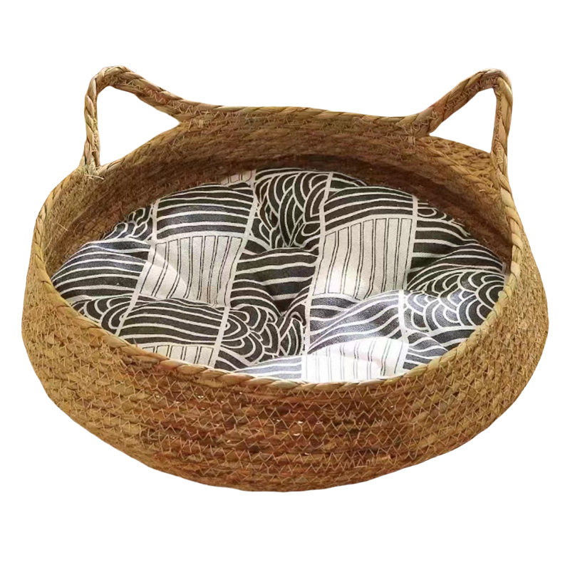 灵宠物语 猫窝狗窝 M码 四季通用藤编可拆洗 棕色（单位：个）