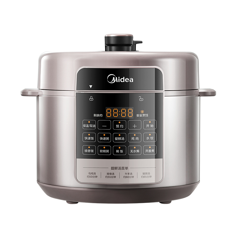 美的（Midea） MY-E5410 5L 双胆电压力锅 灰色（单位：台）