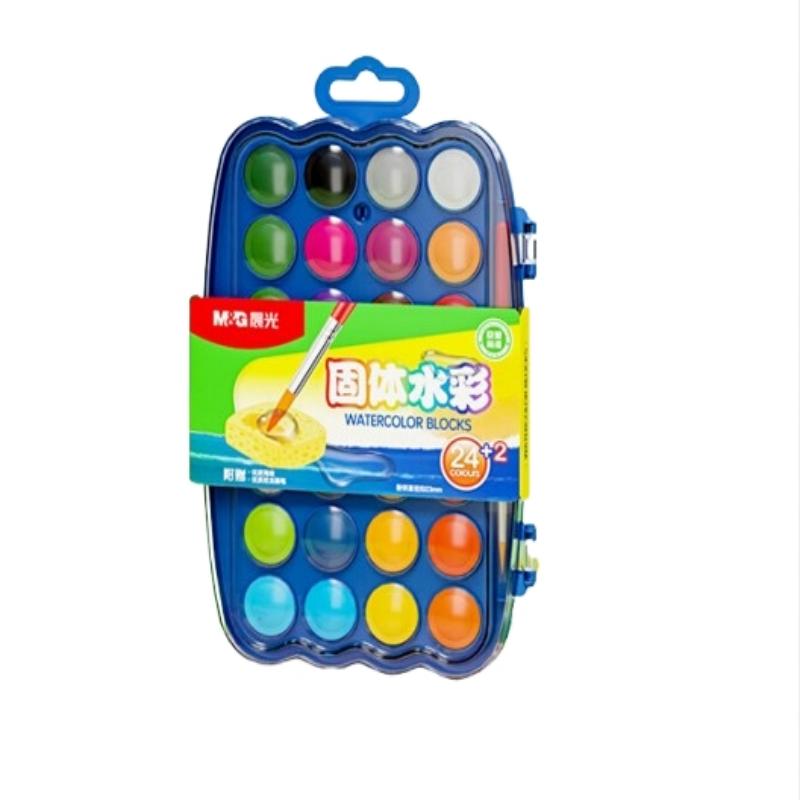 晨光（M&G） APL976M2 24+2色固体水彩套装 固体水彩可水洗 彩色（单位：盒）