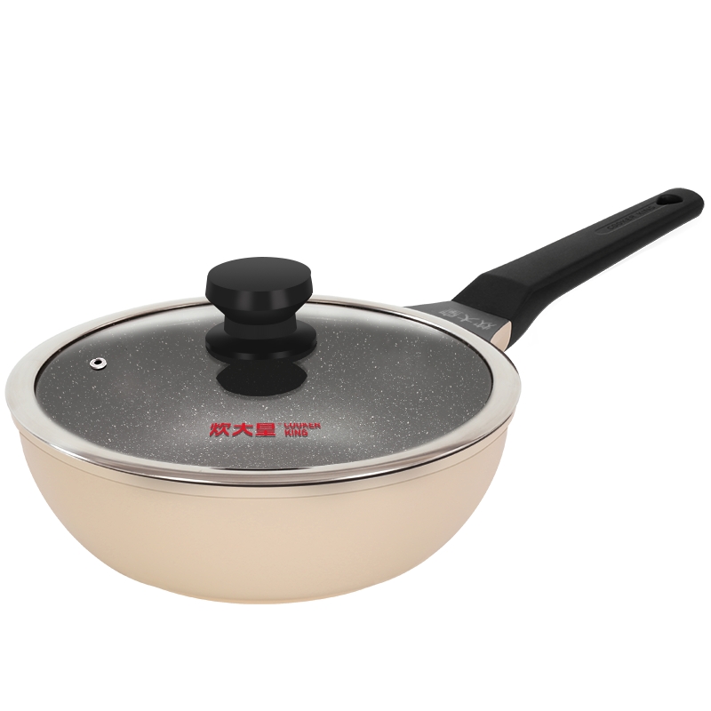 炊大皇 B49773 24cm 日式压铸炒锅 象牙色（单位：个）