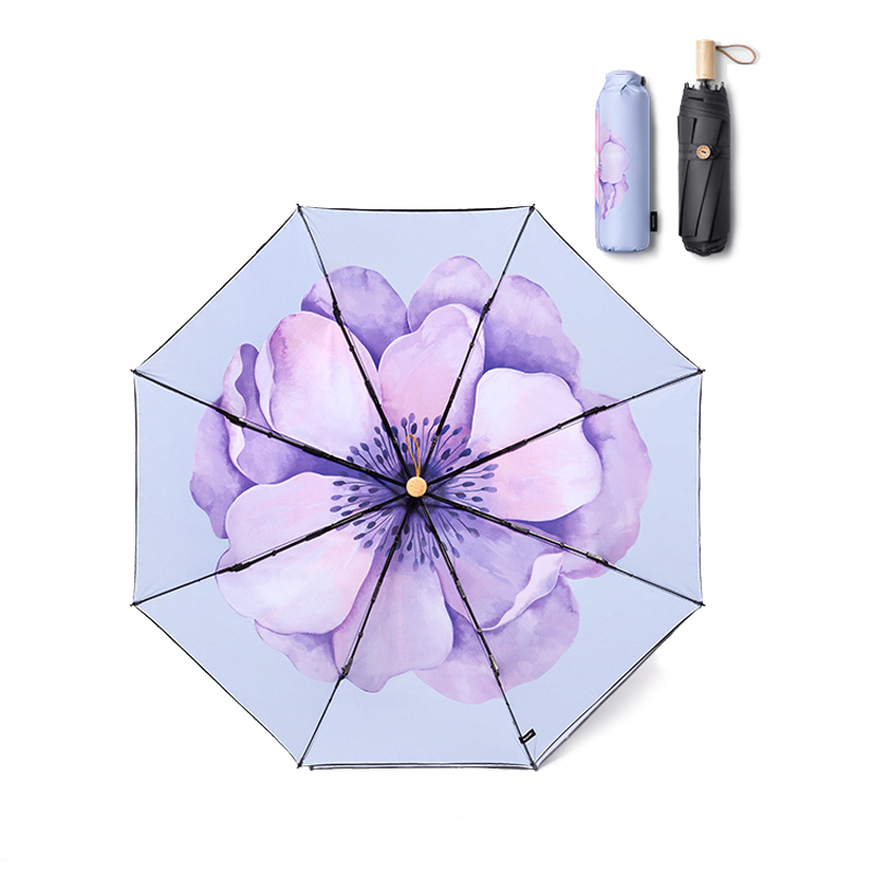 蕉下（beneunder） BM662 三折黑胶防晒伞 L.R.C科技防晒涂 庭芥（单位：把）