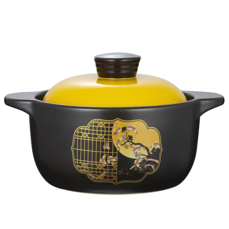 康厨亚 KX6907 25cm，4.5L 养生陶瓷煲 黑色（单位：个）