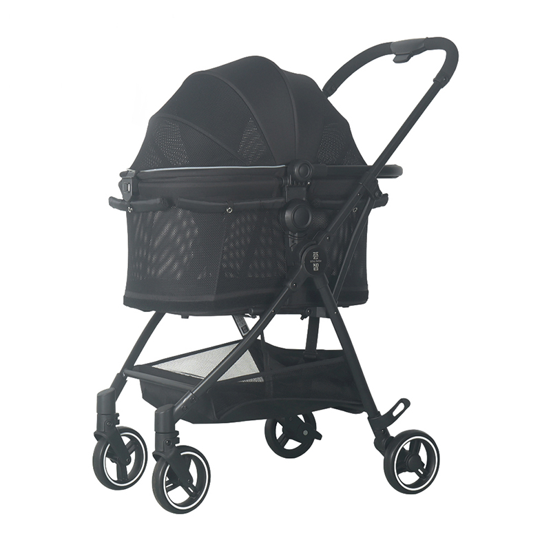 灵宠物语 CW201A 65cm*49cm*100cm 可折叠可拆洗宠物推车 曜石黑（单位：辆）