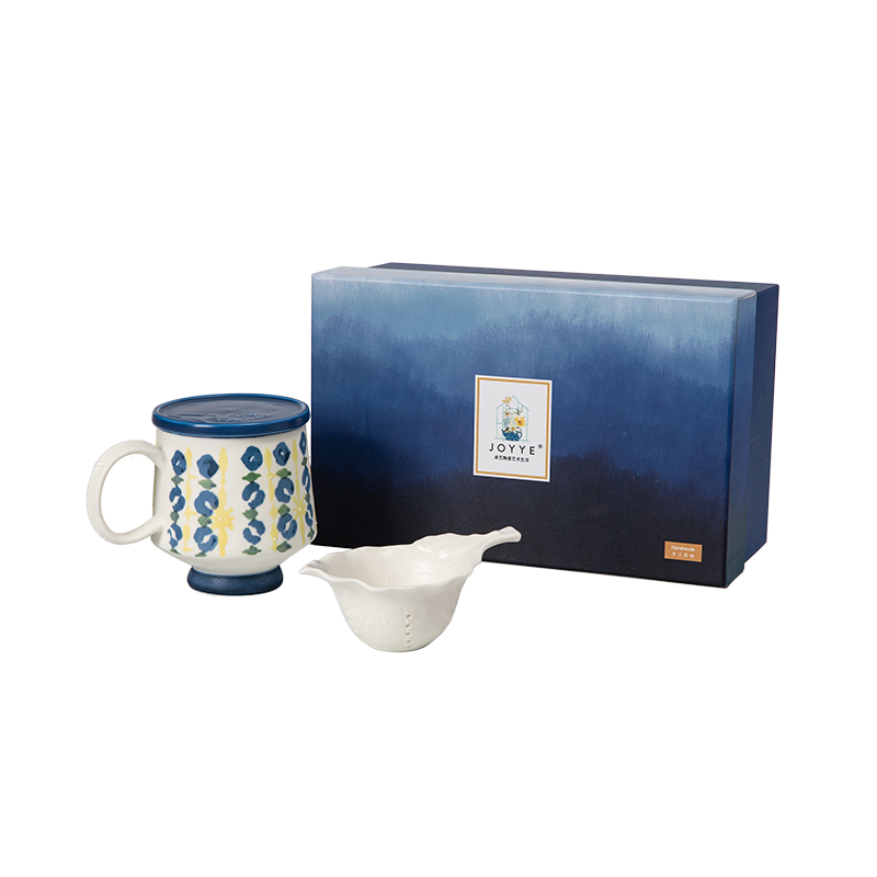 JOYYE 套3染韵生花杯 380ml 非遗马克杯 华彩（单位：套）