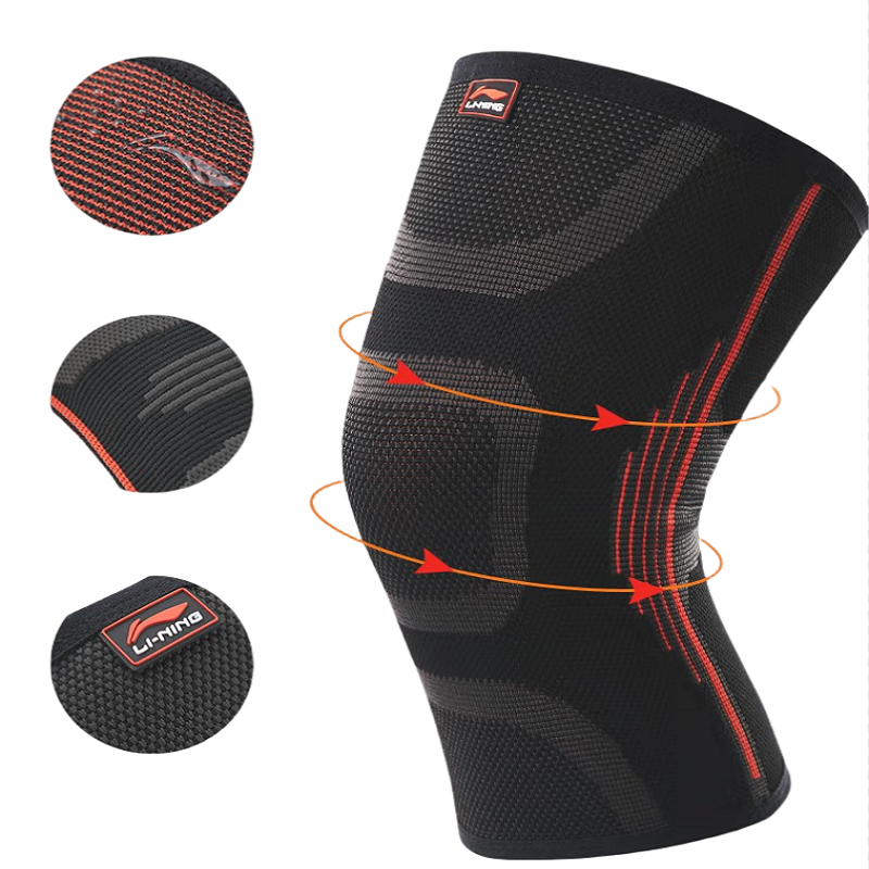  李宁（LI-NING） 904 M码 膝盖关节 运动护膝 黑色（单位：只）