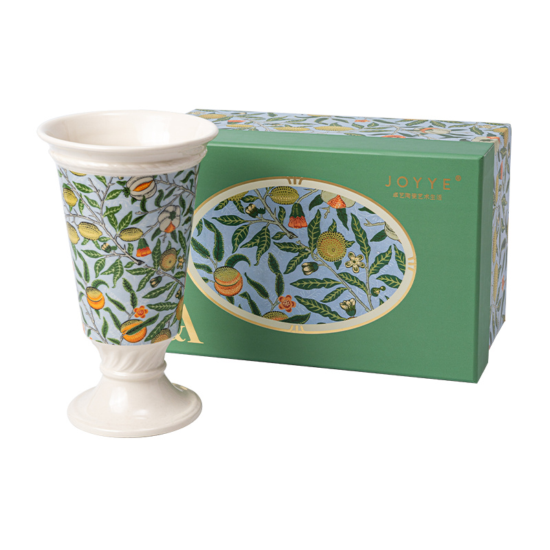 JOYYE 单品威廉&middot;莫里斯高足花器 12.5*12.5*22cm 花瓶 石榴与果实（单位：个）