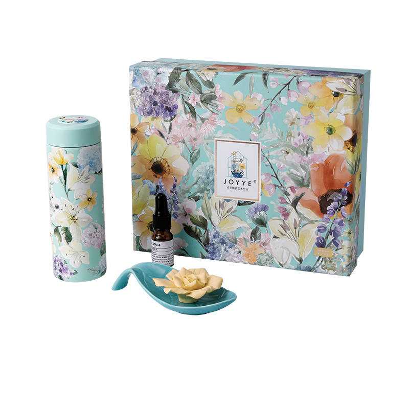 JOYYE 陶花缘香栀芳疗礼盒 3件套 保温杯套装 繁花璀璨（单位：套）