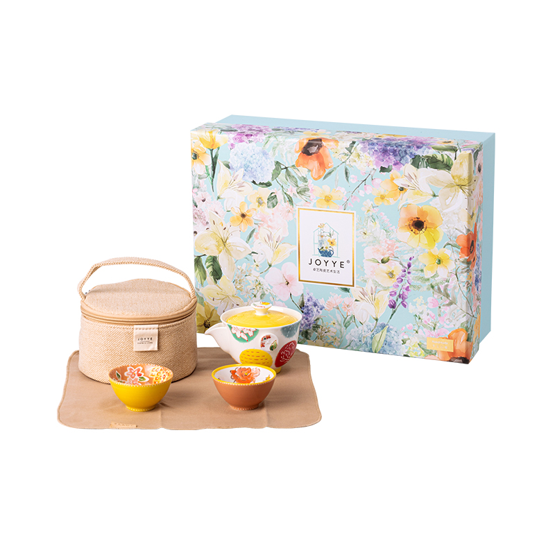 JOYYE 套5布衣情快客杯套装 5件套 便携茶具套装 混色（单位：套）