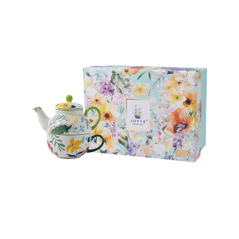 JOYYE 绘&middot;彩茶具 2件 一壶一杯单人茶具套装 绿色（单位：套）
