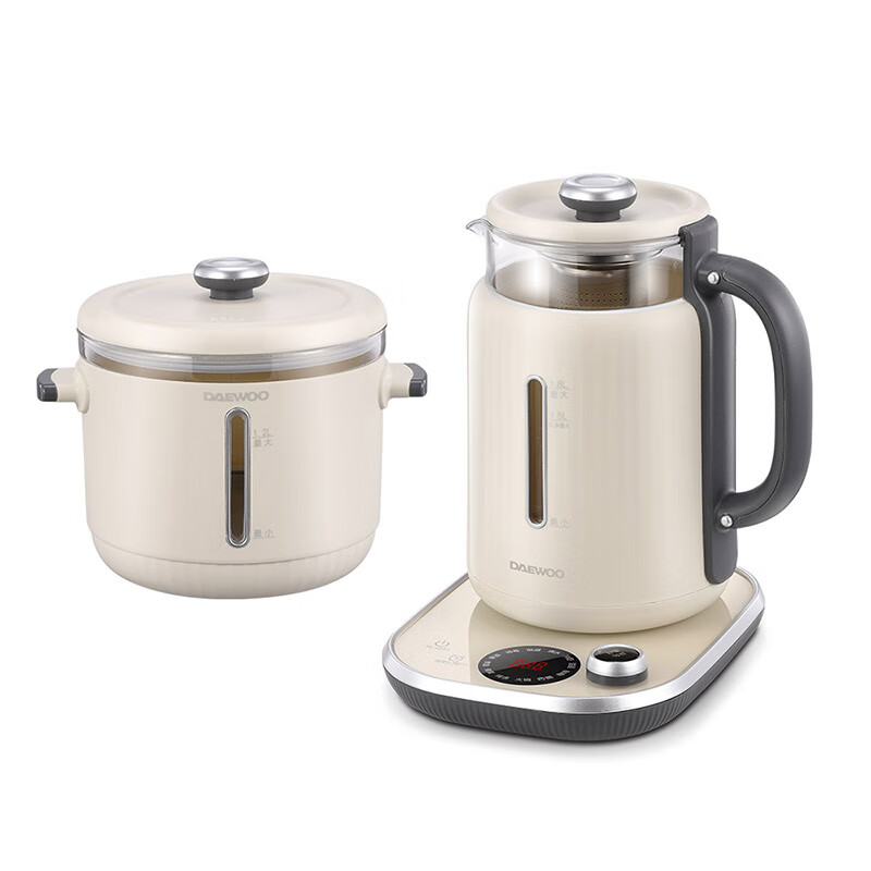 大宇（DAEWOO） 电水壶电煮锅套装 DYYS-12Y18 1.8L+1.2L 白色（单位：套）